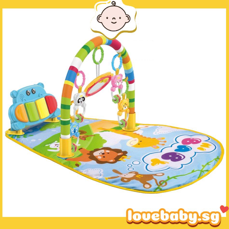 06 12 Baby Play Mat Toddler Gym Blanket Piano Pedal Fitness Frame Toy With Music Shopee Singapore