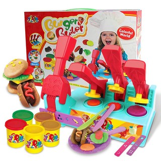 Playdough Burger Builder Play Dough Kids Toys Children 