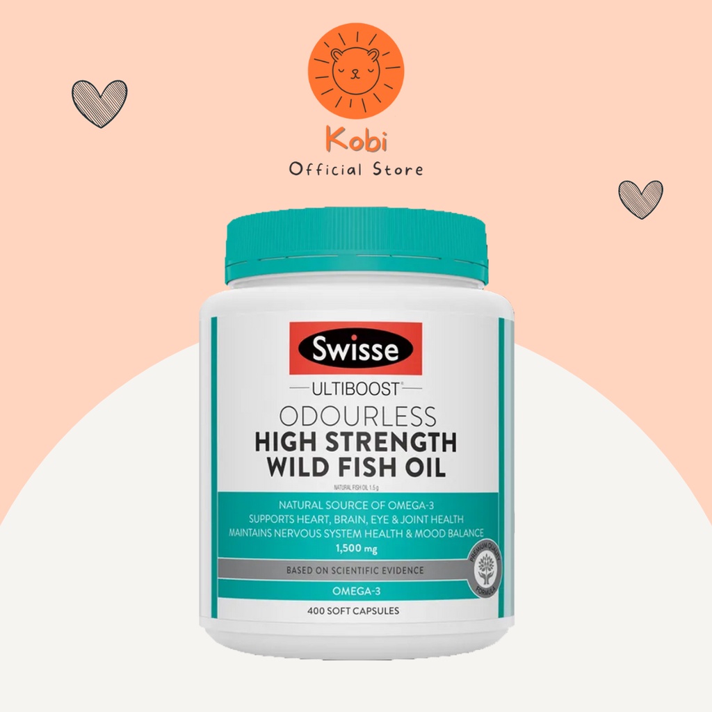 Swisse Ultiboost Odourless High Strength Wild Fish Oil 1500mg (400