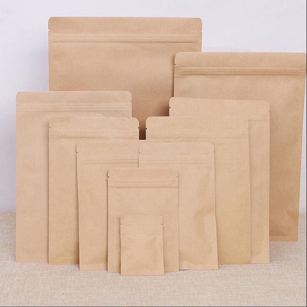 (SG Stocks) Kraft Paper Ziplock envelope 50pc pack Shopee Singapore