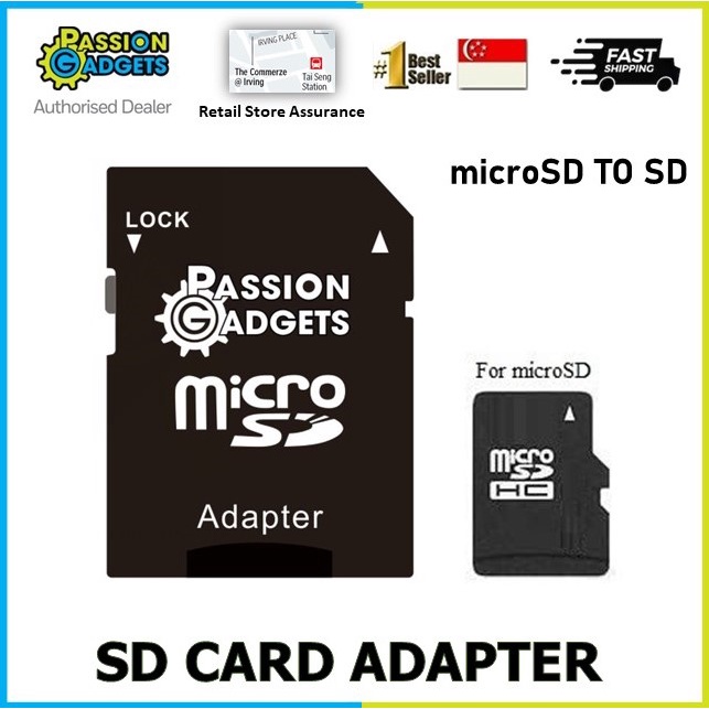 Sg Seller Passiongadgets Samsung Sandisk Micro Sd To Sd Adapter Microsd To Sd Adapter Mircosd To Sd Adapters Shopee Singapore