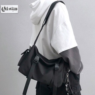 Oblique satchel male popular logo klein blue 2021 Japanese men bag casual bag, men's singl斜挎包男潮牌克莱因蓝男士包包2021日系休闲挎包男单肩包fan3.12