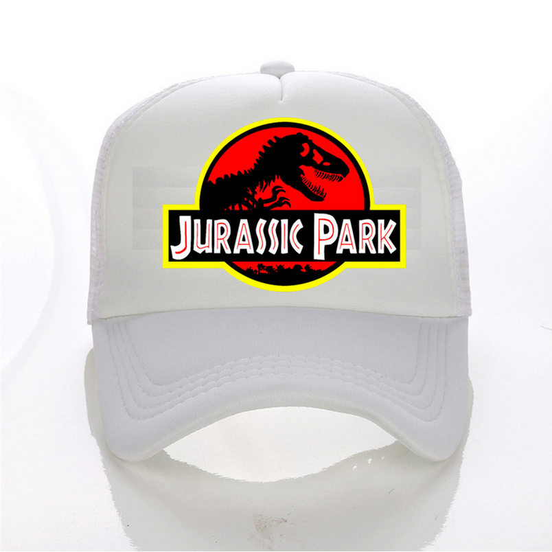 Jurassic Park Tyrannosaurus Pattern Trucker Baseball Cap Solid Mesh Curved Hat