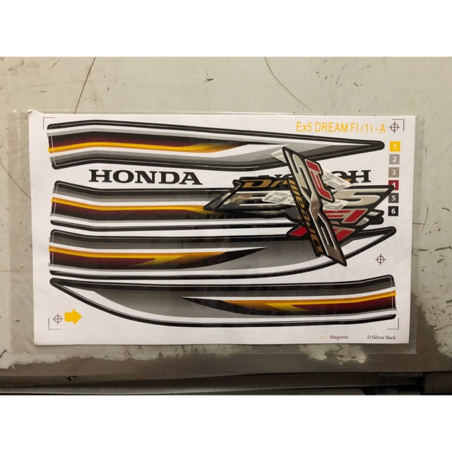 Ex5 Dream 110 Fi Body Sticker Stripe Made In Malaysia Shopee Singapore