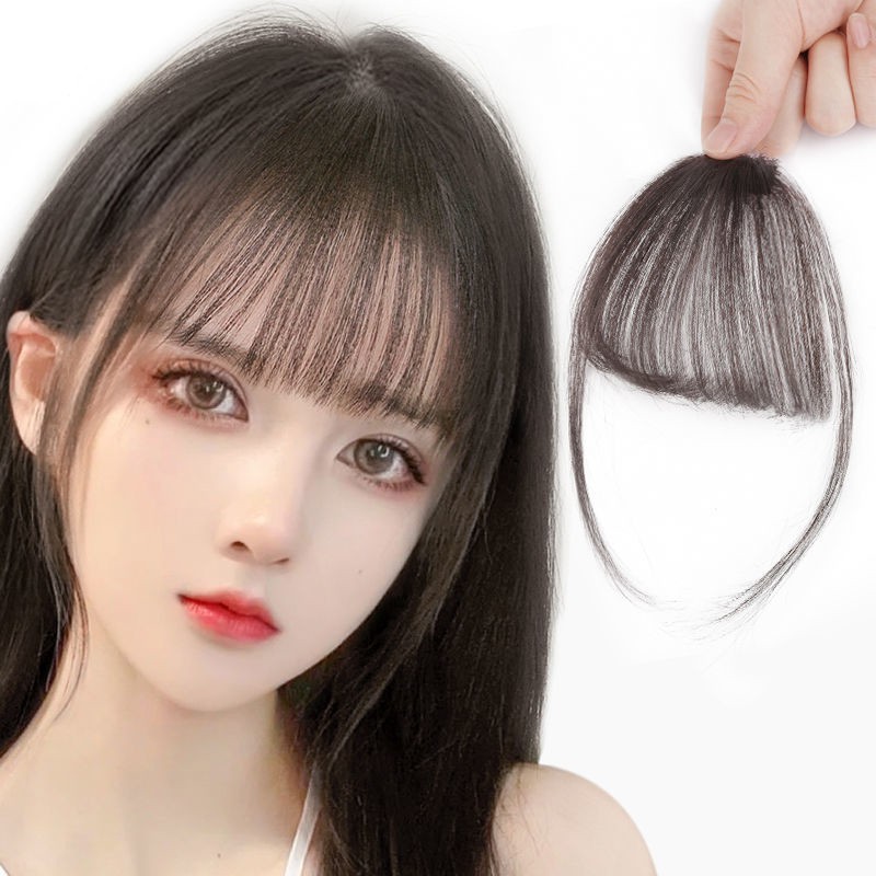 Hair Front Neat Bangs For Women Natural Hair Bangs Synthetic Clip in