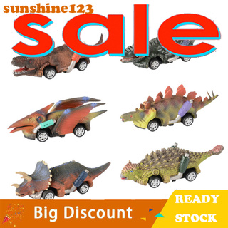 <Sunshine123 Novelty Toys> Realistic Dinosaur Pull Back Car Model Preschool Learning Kids Toy Xmas Gift