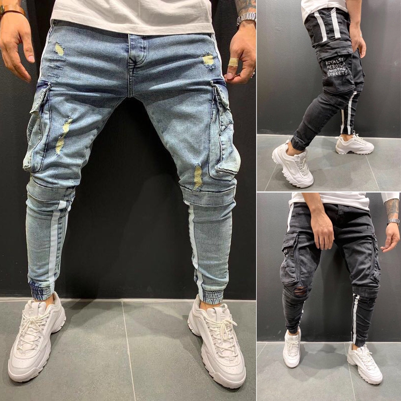 slim jeans ripped