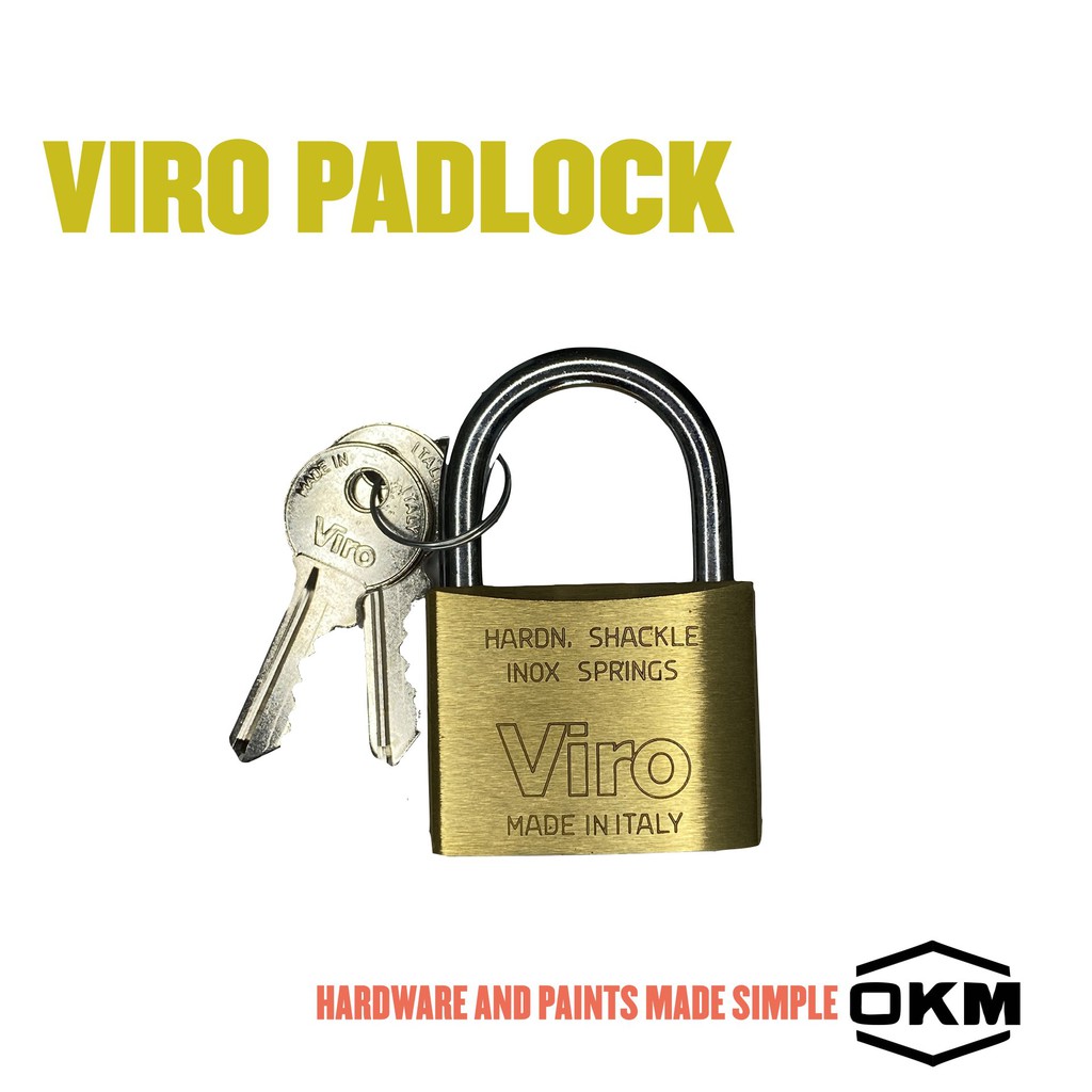 VIRO RECTANGULAR PADLOCK (303) MADE IN ITALY Shopee Singapore