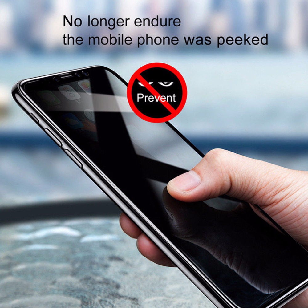 X XS XR 11 Pro Max 6s/7/8 Plus 9H Full Privacy Tempered Glass Anti Spy Screen Protector High Definition