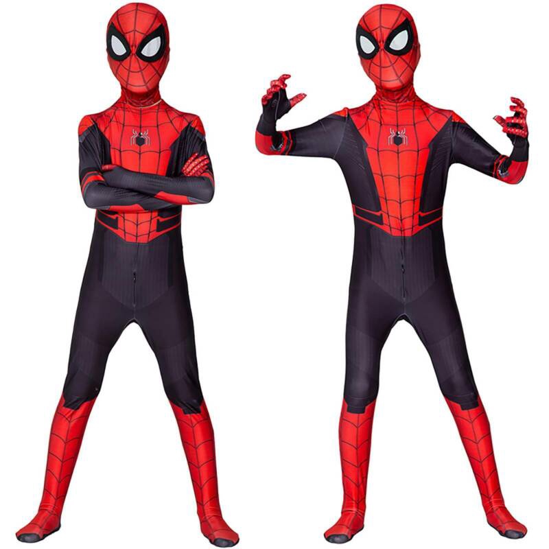 Kids Spider-man Cosplay Suit Far From Home Black And Red Costume ...