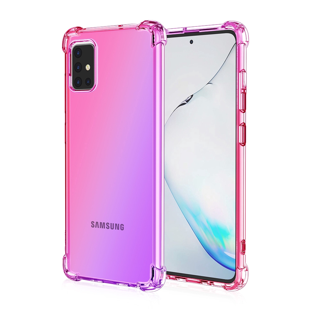 Samsung Galaxy S10 Lite Note10 Lite A51 A71 A81 A91 A21 A01 A31 Cell Phone Drop Bumper Soft Case Gradient Clear Protective Cover Singapore