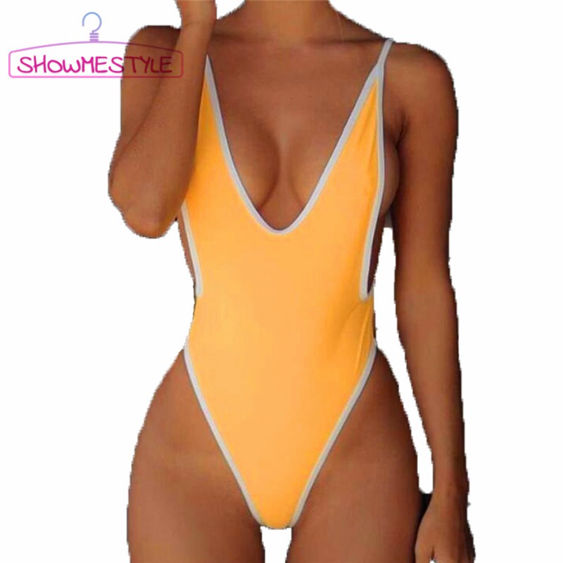 Ss One Piece Swimsuit Women Swimwear Female Solid Thong Backless Bathing Suit Shopee Singapore