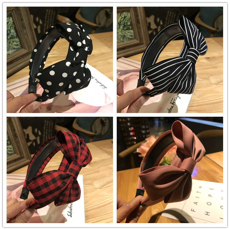 Fashion Hairband Hair Band Wide Bow Knot Headband Hair Hoop | Shopee ...