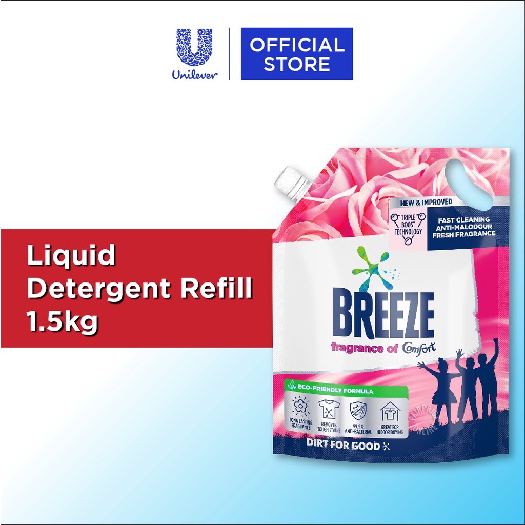 Breeze Fragrance of Comfort Liquid Detergent [Refill 1.5kg] Shopee