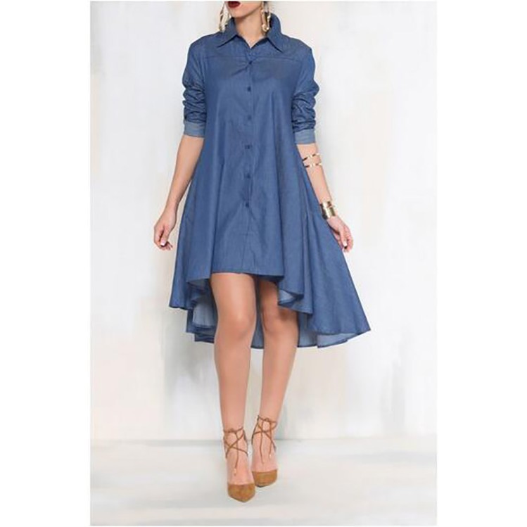 high low collared shirt