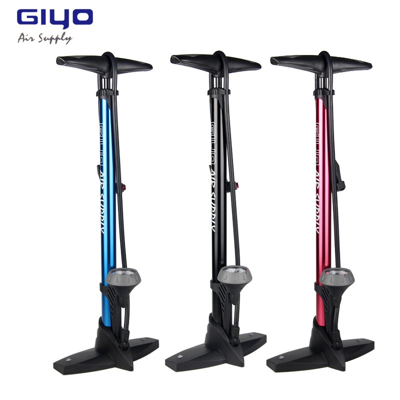 Portable Bicycle Pump Floor Pump with Gauge 160 PSI for Basketball Football
