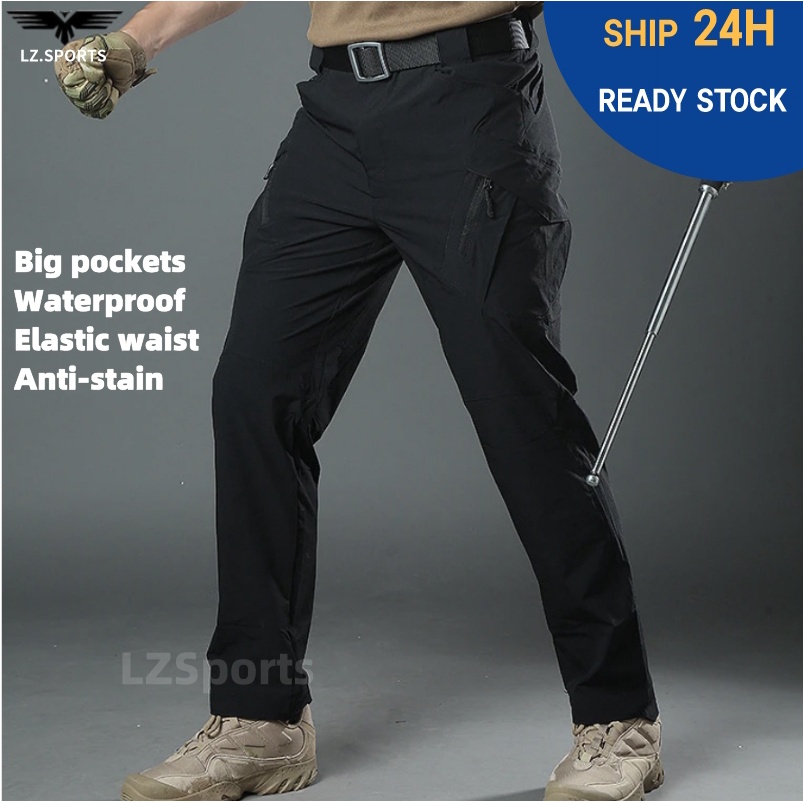 black slim fit tactical pants