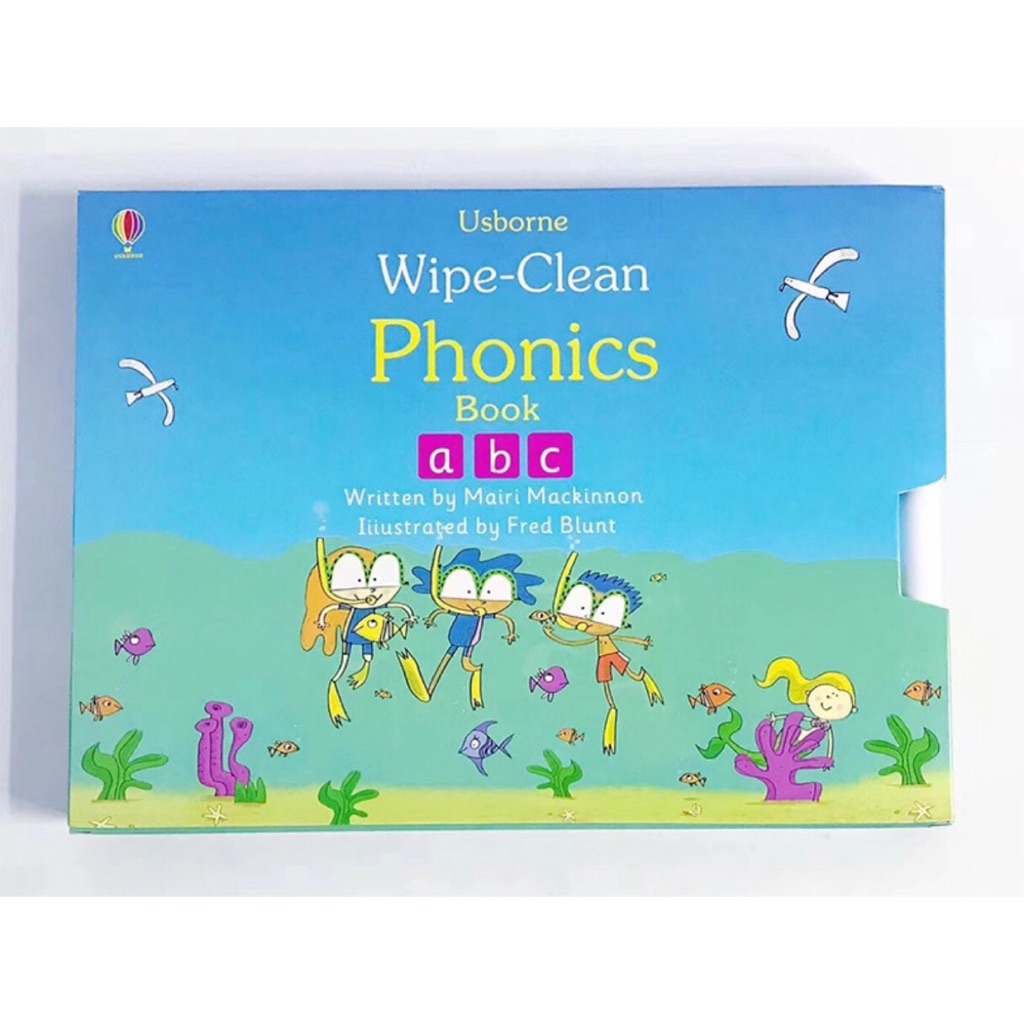 Usborne wipe clean phonics book (4 books) Shopee Singapore