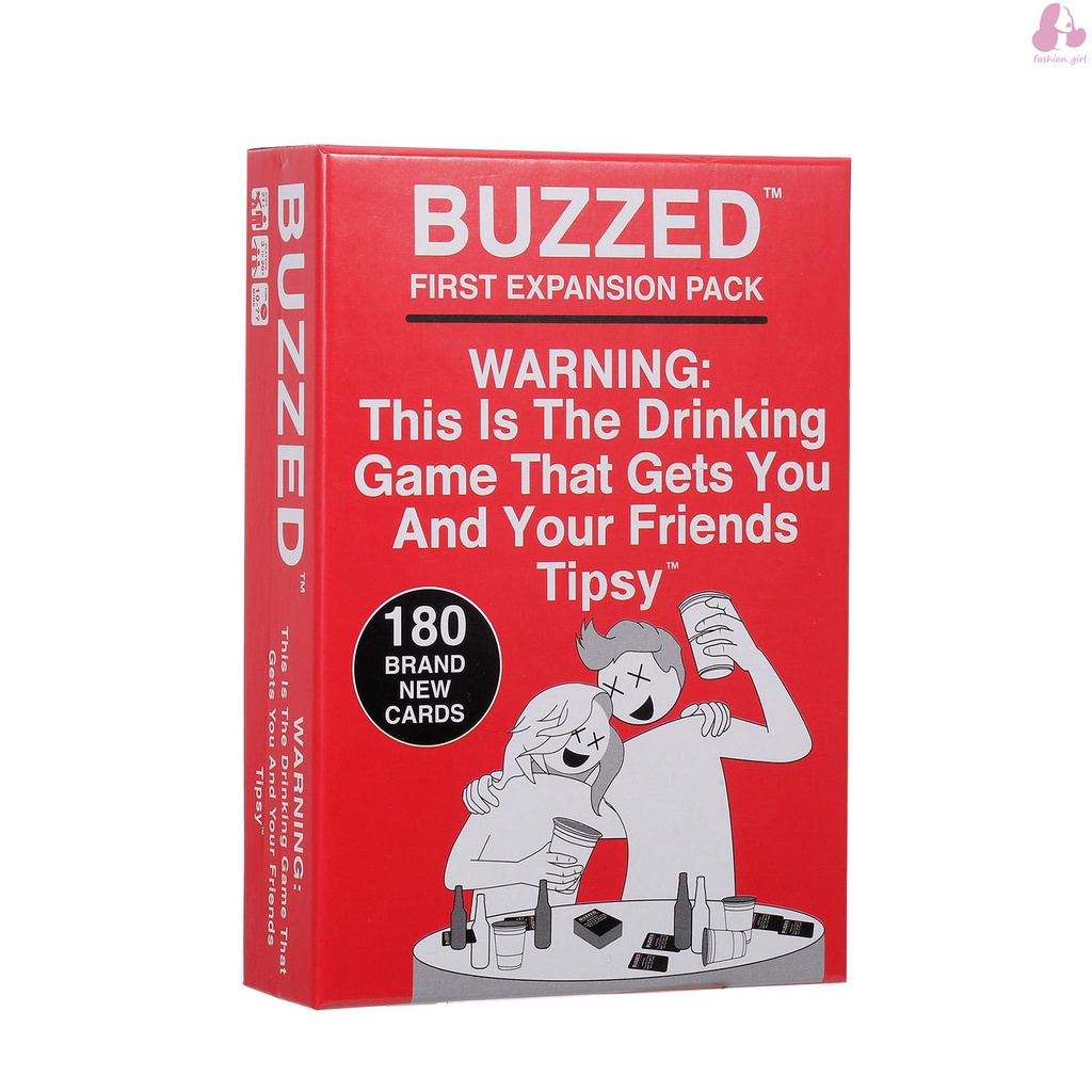 Buzzed Expansion Pack The Drinking Game That Gets You & Your Friends Tipsy Cards 