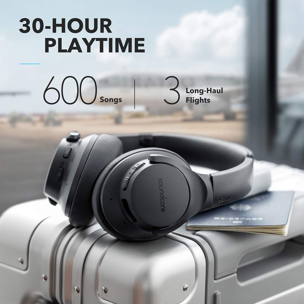 anker soundcore life 2 active noise cancelling wireless bluetooth headphones with case