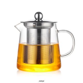 950ML Heat Resistant Glass Kettle Teapot with Stainless Steel Filter Home Office Tea Set Glass Maker #7