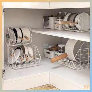 Kitchen Rack New Style Pull-Out Dish Cutting Board Storage Box Pot Lid Potware Basket Organizer #0