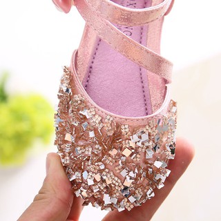 Princess Girls Shoes Diamond Children Sneakers Kids sequins Flat Dancing Shoes #6