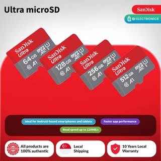 SanDisk Ultra microSD A1 Memory Card 64GB 128GB 256GB 512GB