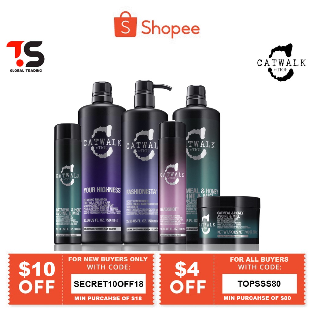 Tigi Catwalk Shampoo Conditioner Hair Mask Shopee Singapore
