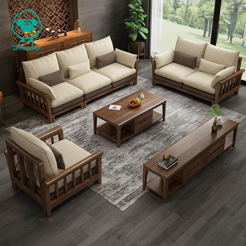 Ready Stock Solid Wood Sofa With Cushion Living Room Furniture New