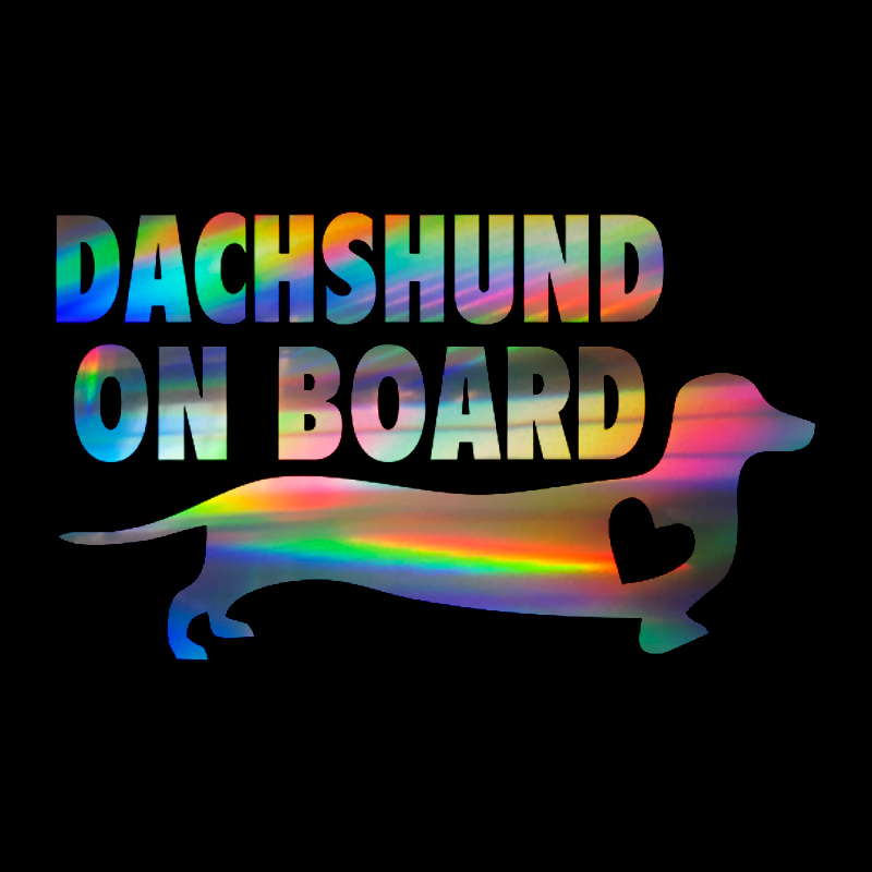 Dachshund On Board Car Sticker High Detail Great Gift For Dog Lover Color Multicolor Black Silver Shopee Singapore