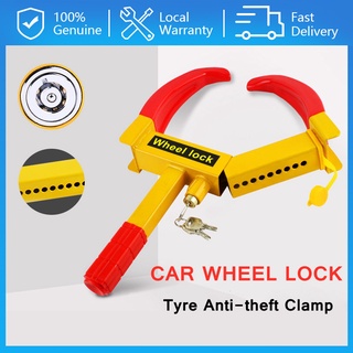 Heavy Duty Car Wheel Lock Tire Security Lock Clamp Anti-theft Tyre Clamp 9 Holes Adjustable