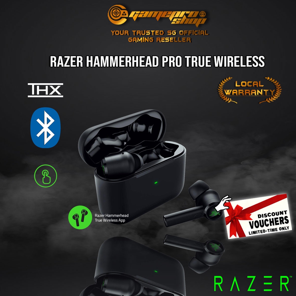 Razer Hammerhead True Wireless Pro With Anc Rz12 R3a1 2y Shopee Singapore