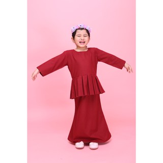 Shop Malaysia Baju Kurung Peplum Budak Taty Peplum Kurung Gosh Kids Design Baju Kurung Plain Budak Baju Raya Kanak Size 0 2y Shopee Singapore