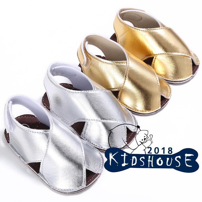 baby girl silver sandals
