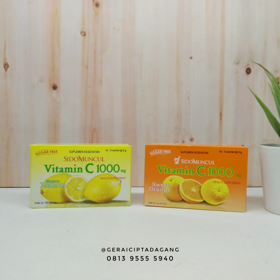 Sidomuncul Vitamin C 1000 Mg 1 Box 6 Sachets Shopee Singapore