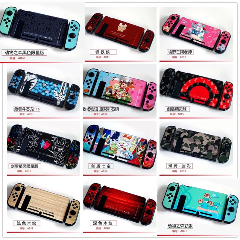 Dockable Case For Nintendo Switch Pokemon Zelda Mario Theme Hard Back Case Shopee Singapore