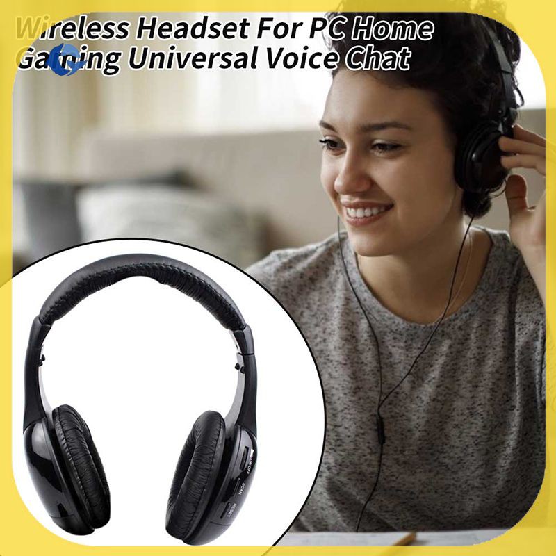 wireless rf headset with microphone