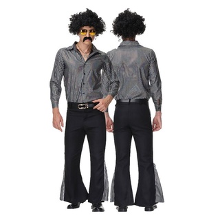 Ready Stock 70s Retro Disco Cosplay Costume Halloween Fancy Dress Party Hiphop Set Men Women Xmas Halloween Party Role Play Shopee Singapore