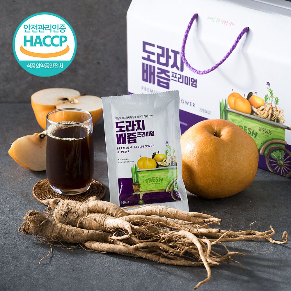 Korean Sweet Pear(New Crop) & Bellflower Roots for Adults 100 Juice