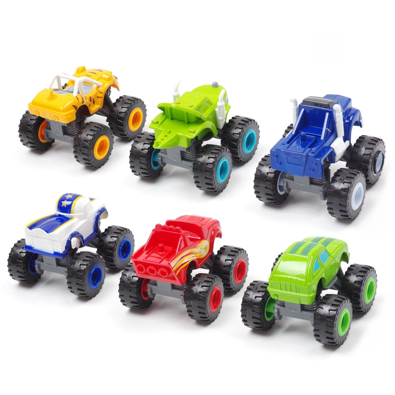 【Ready Stock】1pc Blaze Car Toys 1:64 Vehicles Diecast Toy the Monster Machines Cartoon PVC Car Model Toys Racing Cars