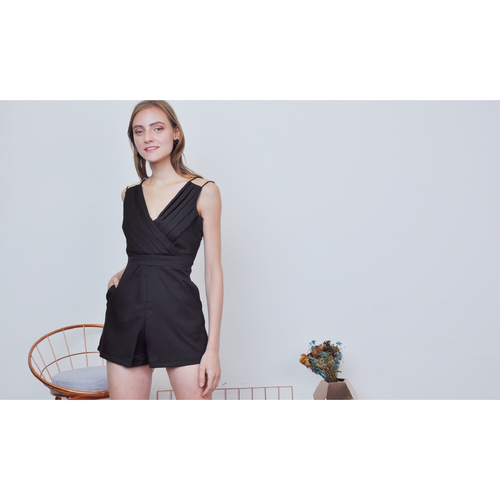 pleated romper