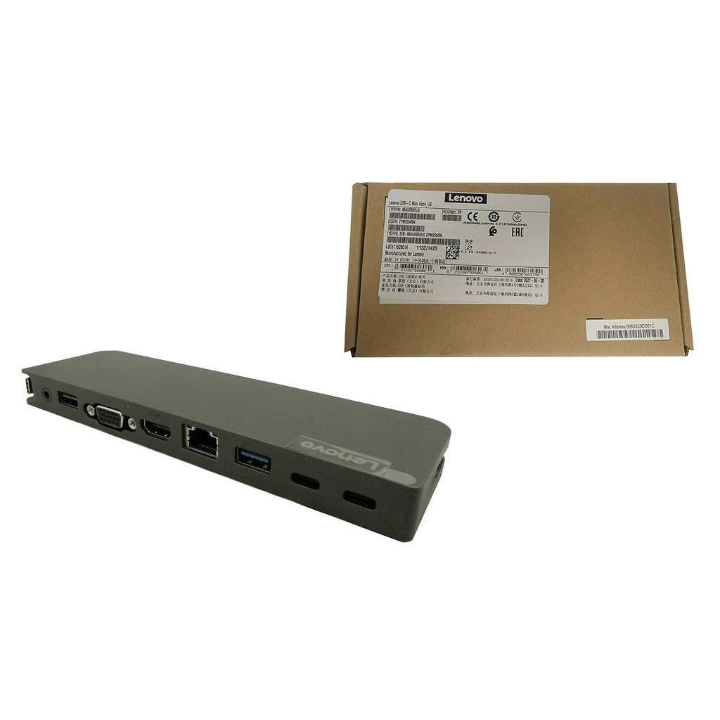 Lenovo USBC Mini Dock ( HDMI, VGA, RJ45, USBA, USBC) with 65W US