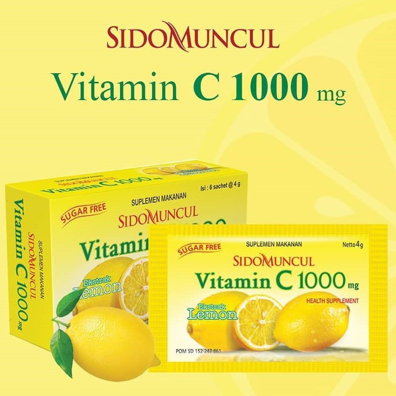 Sido Muncul Vitamin C 1000mg Sweet Orange Per Sachet Shopee Singapore