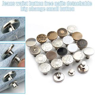 Image of 1PC Retractable Jeans Button Adjustable Removable Stapleless Metal Buttons