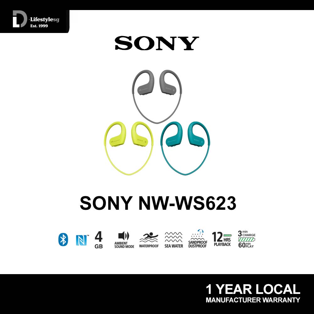 Sony NW-WS623 4GB Wireless Waterproof Walkman + FREE 32GB Memory Card ...