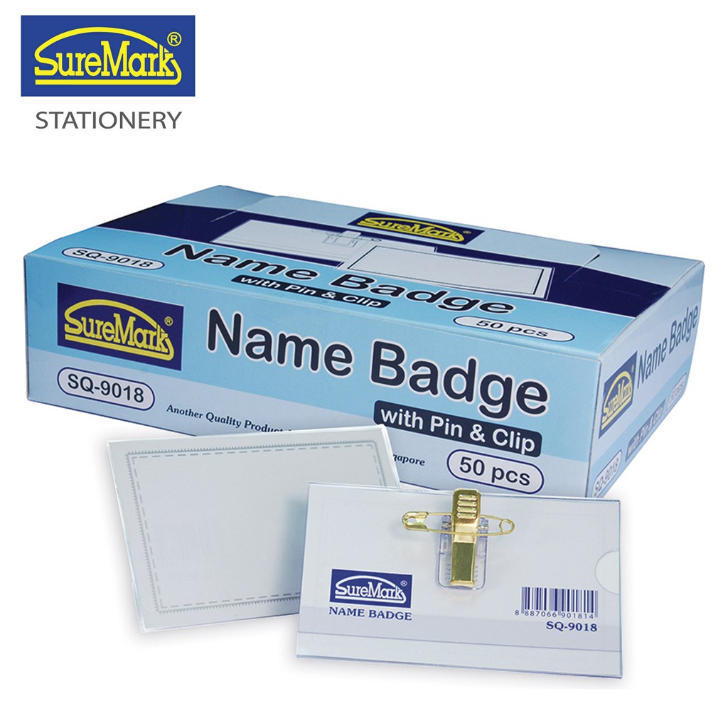 Suremark Name Badge (50 pcs per box) Shopee Singapore