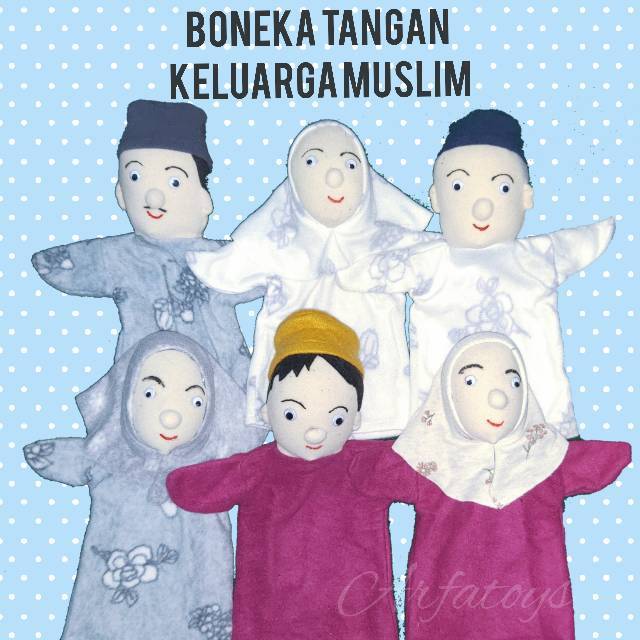 Contents 6 Family Hand Puppet Muslim Kakek Mother Father Girls Shopee Singapore