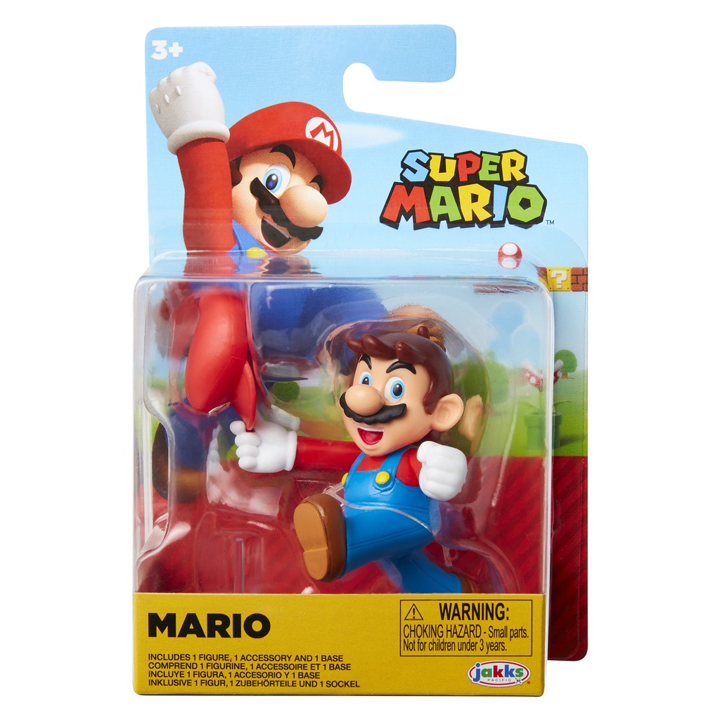 Super Mario Basic 2.5-inch Action Figure with Simple Articulation ...