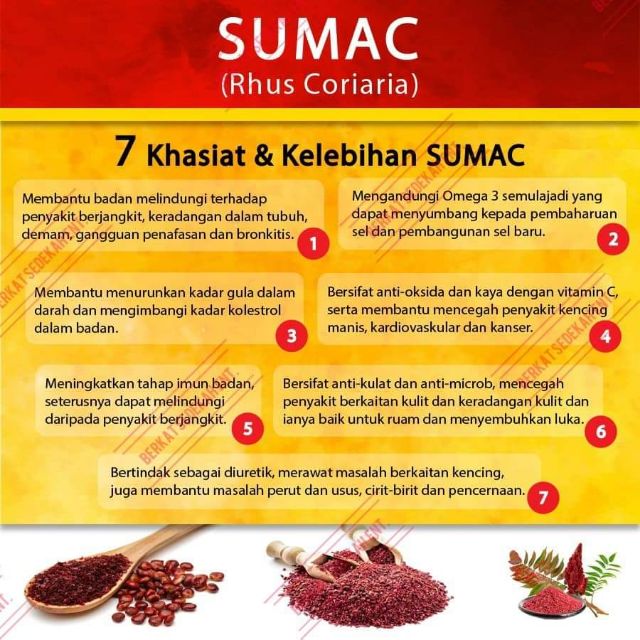 Shop Malaysia Readystock Original Red Sumac Arabian Spices 50g Bonus 50gram Shopee Singapore